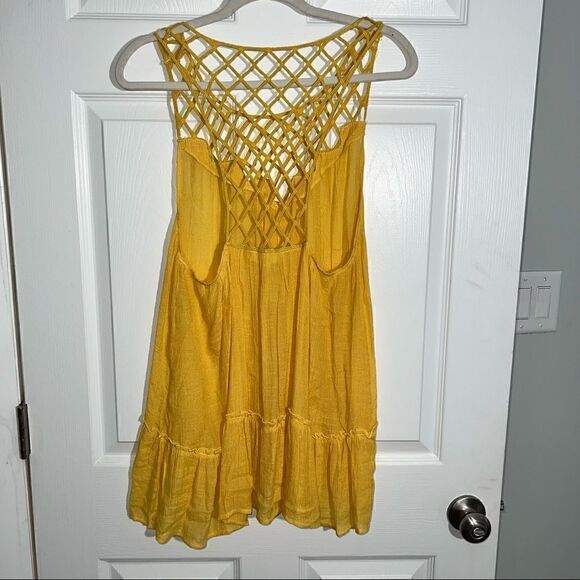 Entro Mustard Yellow tank tunic with netting in front &back - Picture 6 of 14